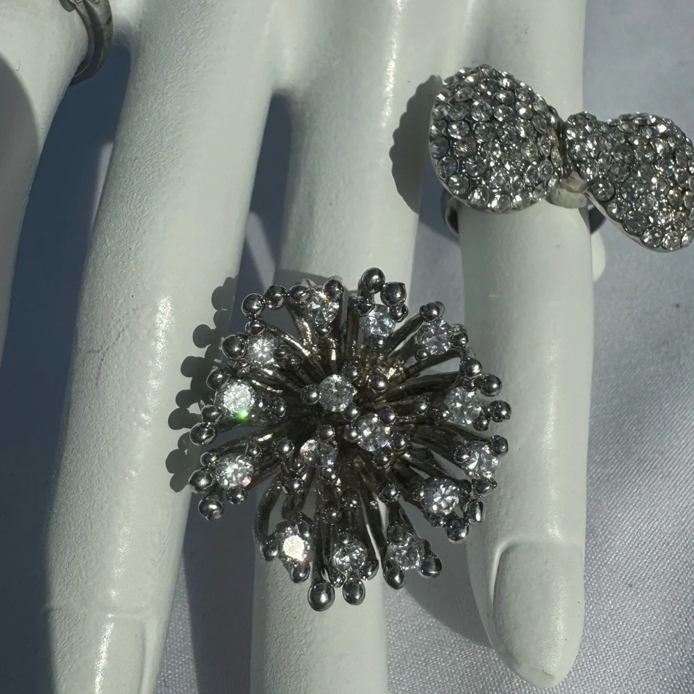 Cute Rhinestone Ring Set